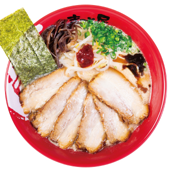 beef bone soup ramen with sliced roasted pork on top